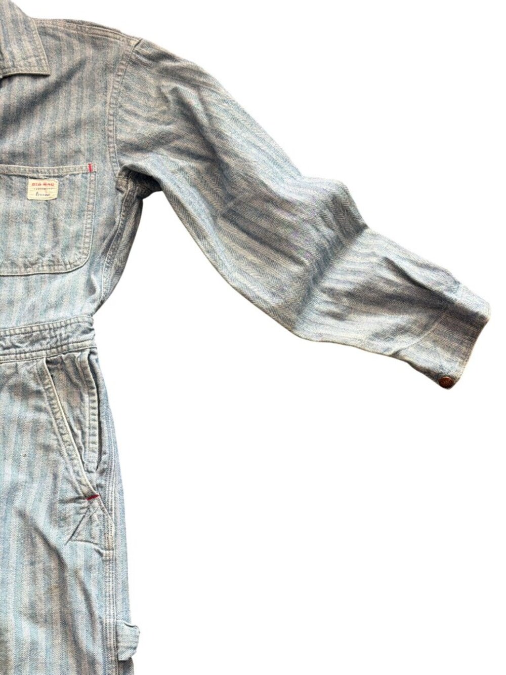 VTG Big Mac Penneys HBT Work Coveralls Herringbone Twill Scovill Zip Sanforized - Picture 5 of 13